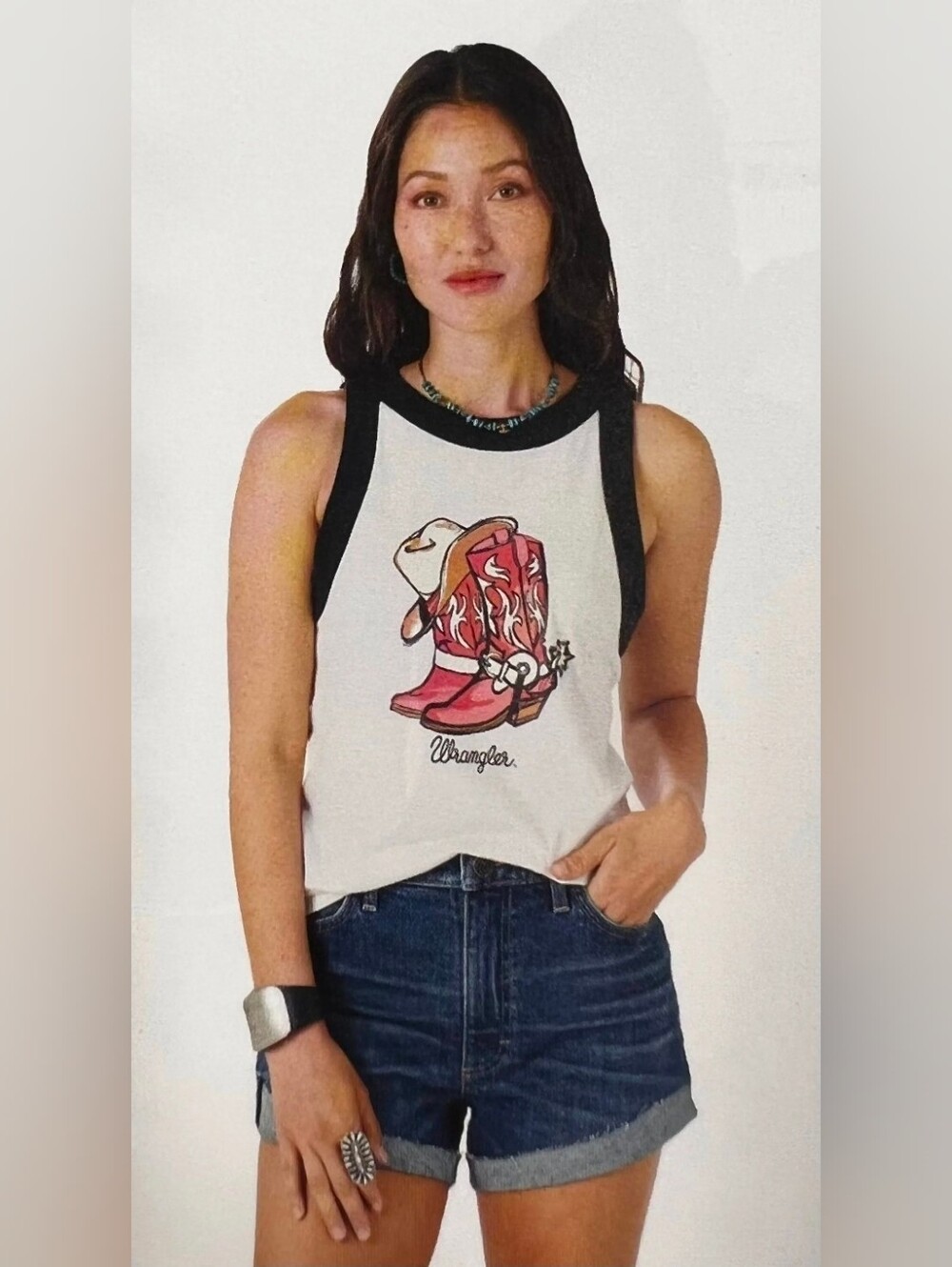 Wrangler 100% Cotton Womens Retro Tank Top - Size M